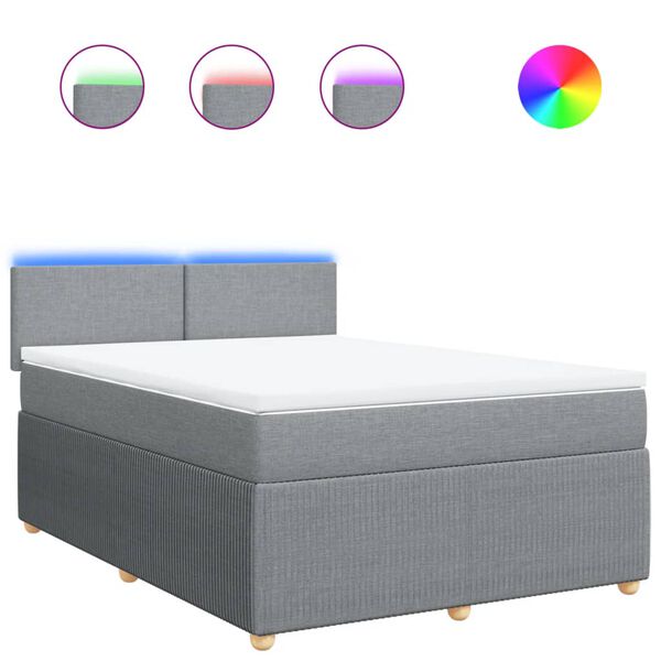 vidaXL &Kappa;&rho;&epsilon;&beta;ά&tau;&iota; Boxspring &mu;&epsilon; &Sigma;&tau;&rho;ώ&mu;&alpha; &Alpha;&nu;&omicron;&iota;&chi;&tau;ό &Gamma;&kappa;&rho;&iota; 140x190 &epsilon;&kappa;. &Upsilon;&phi;&alpha;&sigma;&mu;ά&tau;&iota;&nu;&omicron;