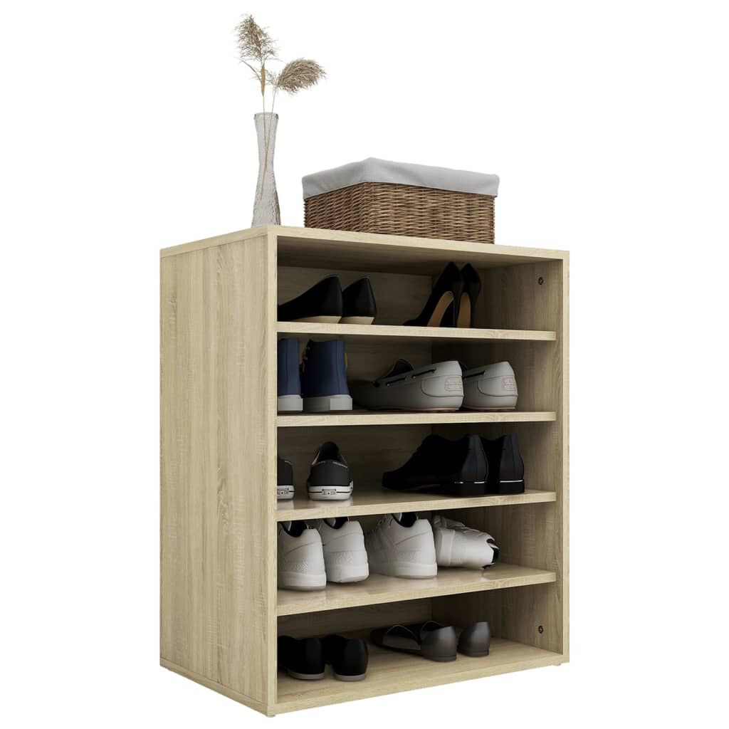 vidaXL Παπουτσοθήκη Sonoma Δρυς 60 x 35 x 70 εκ. από Επεξ. Ξύλο