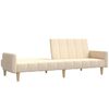 vidaXL Καναπές Κρεβάτι Διθέσιος Κρεμ Υφασμάτινος
