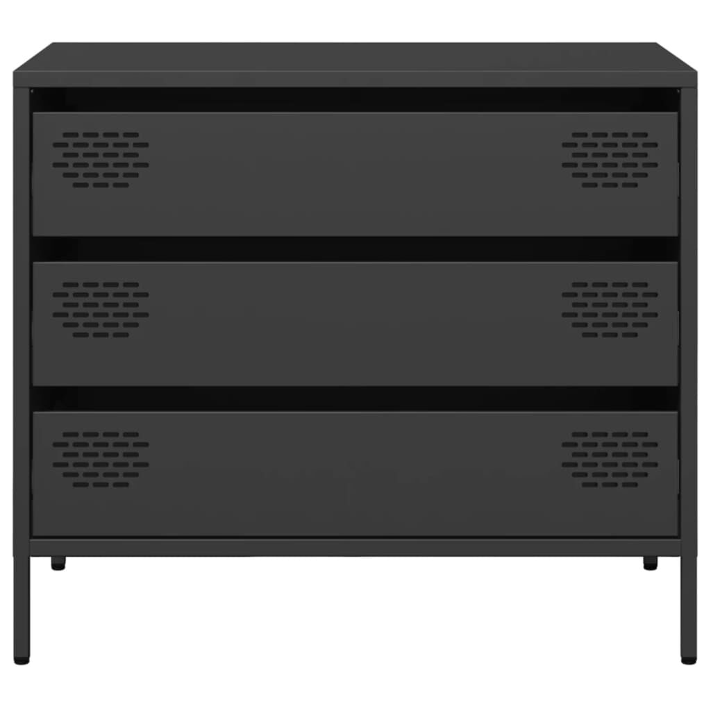 vidaXL Ντουλάπι Μαύρο 68x39x58,5 εκ. από Χάλυβα Ψυχρής Έλασης