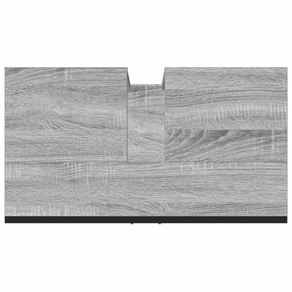 vidaXL Ντουλάπι Νιπτήρα Μπάνιου Γκρι Sonoma 60x33x60 εκ. Επεξ. Ξύλο
