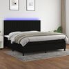 vidaXL &Kappa;&rho;&epsilon;&beta;ά&tau;&iota; Boxspring &mu;&epsilon; &Sigma;&tau;&rho;ώ&mu;&alpha; & LED &Mu;&alpha;ύ&rho;&omicron; 200x200 &epsilon;&kappa;. &Upsilon;&phi;&alpha;&sigma;&mu;ά&tau;&iota;&nu;&omicron;