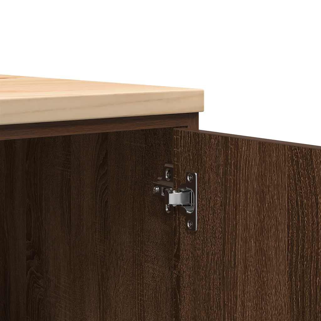 vidaXL ντουλάπι αποθήκευσης γκαράζ 60x51x85 εκ μασίφ ξύλο πεύκο