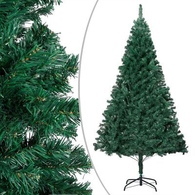 vidaXL Χριστουγεν Δέντρο Προφωτισμένο Τεχνητό Μπάλες Πράσινο 150εκ PVC