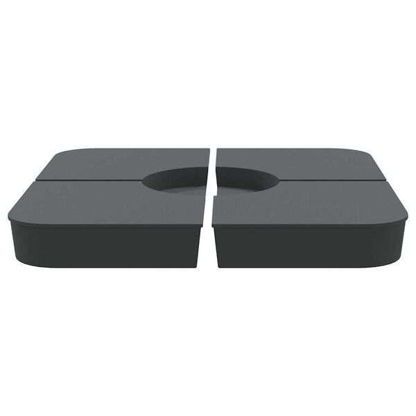 vidaXL 4 τεμαχίων σετ βάσης ομπρέλας για ομπρέλα με σταυρό 100 kg PP