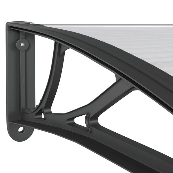 vidaXL Στέγαστρο Πόρτας Μαύρο 150 x 100 εκ. από Πολυκαρβονικό