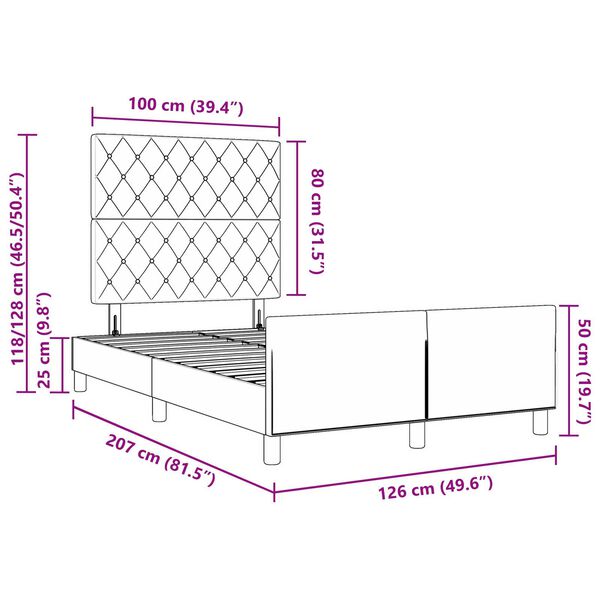 vidaXL Σκελετός Κρεβατιού Ανοιχτό γκρι 120 x 190 cm Βελούδο