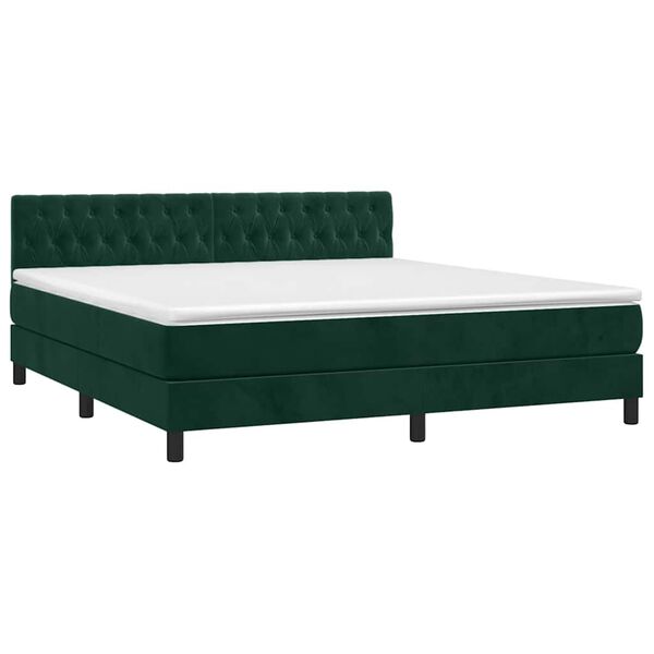 vidaXL &Kappa;&rho;&epsilon;&beta;ά&tau;&iota; Boxspring &mu;&epsilon; &Sigma;&tau;&rho;ώ&mu;&alpha; & LED &Sigma;&kappa;. &Pi;&rho;ά&sigma;&iota;&nu;&omicron; 180x200&epsilon;&kappa; &Beta;&epsilon;&lambda;&omicron;ύ&delta;&omicron;