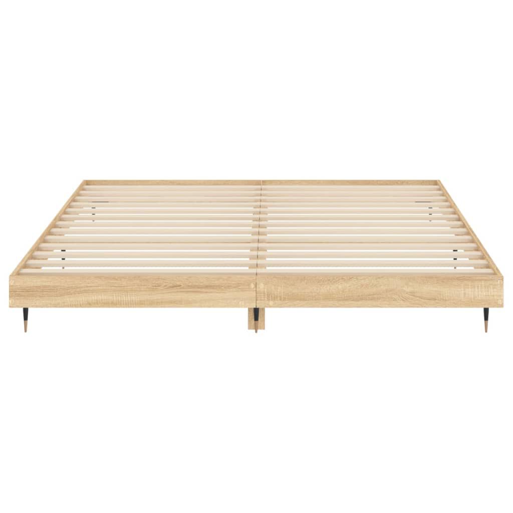 vidaXL Πλαίσιο Κρεβατιού Χωρ. Στρώμα Sonoma Δρυς 140x200εκ. Επ. Ξύλο