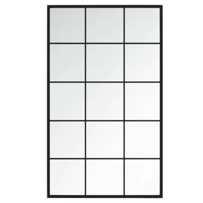 vidaXL Καθρέφτης Τοίχου Μαύρος 100 x 60 εκ. Μεταλλικός