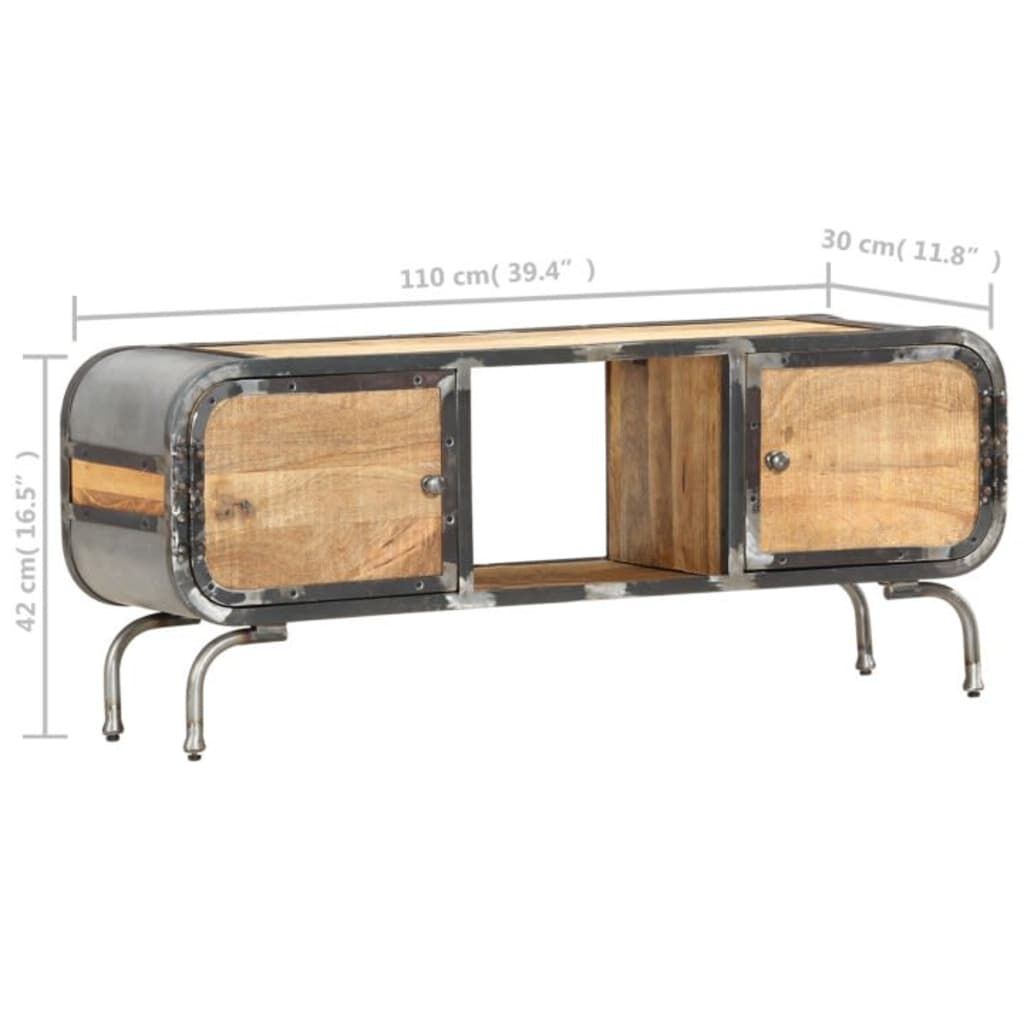 vidaXL Έπιπλο Τηλεόρασης 110 x 30 x 42 εκ. από Μασίφ Ξύλο Μάνγκο