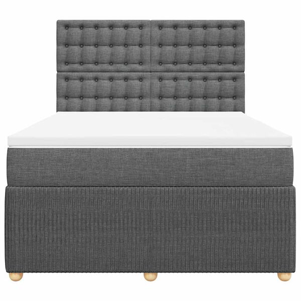 vidaXL &Kappa;&rho;&epsilon;&beta;ά&tau;&iota; Boxspring &mu;&epsilon; &Sigma;&tau;&rho;ώ&mu;&alpha; &Sigma;&kappa;&omicron;ύ&rho;&omicron; &Gamma;&kappa;&rho;&iota; 140x190 &epsilon;&kappa;. &Upsilon;&phi;&alpha;&sigma;&mu;ά&tau;&iota;&nu;&omicron;