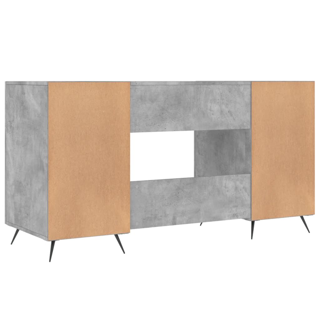 vidaXL Γραφείο Γκρι Σκυροδέματος 140 x 50 x 75 εκ. από Επεξεργ. Ξύλο