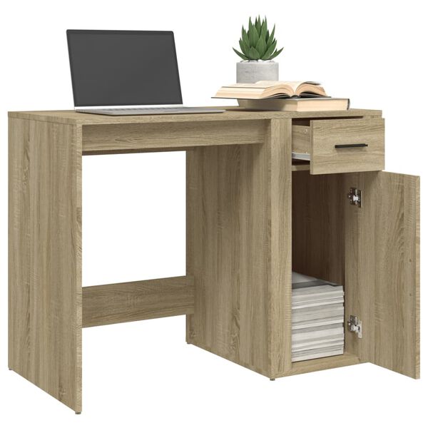 vidaXL Γραφείο Sonoma Δρυς 100x49x75 εκ. από Επεξεργασμένο Ξύλο