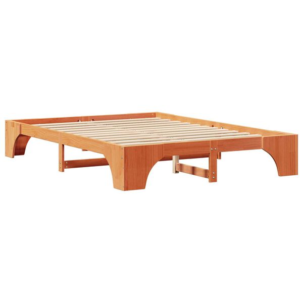 vidaXL Κρεβάτι Καφέ Ξύλο 160 x 200 cm Ανθεκτικό Μινιμαλιστικό Κρεβάτι