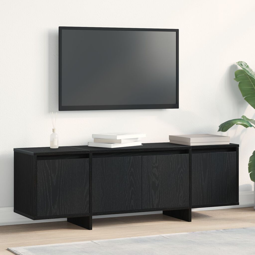 vidaXL Ντουλάπα τηλεόρασης Μαύρο Δρυς 120x30x40,5 εκ. Ξύλο επεξεργασμένο
