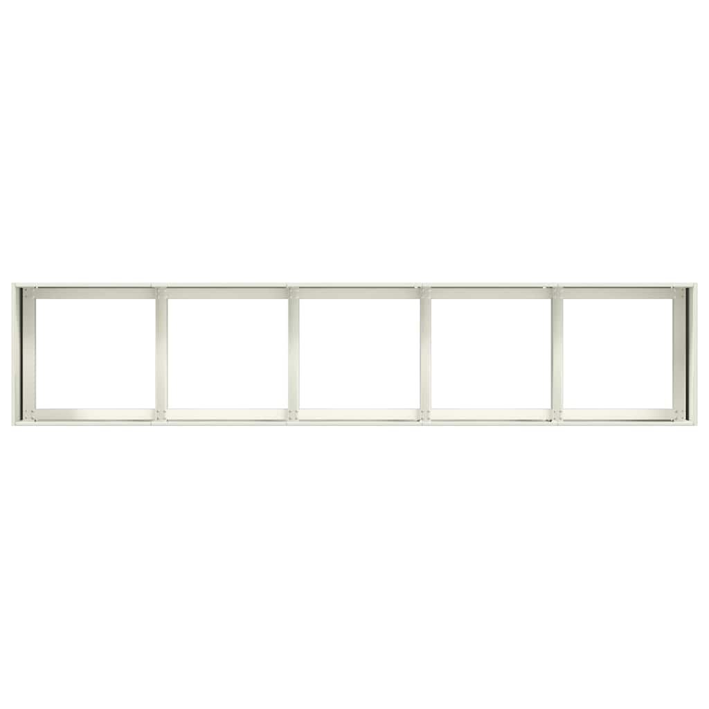 vidaXL Ζαρντινιέρα Λευκή 200x40x40 εκ. από Χάλυβα Ψυχρής Έλασης