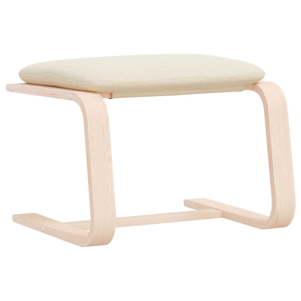 vidaXL Υποπόδιο Κρεμ 51 x 41 x 40 εκ. Υφασμάτινο