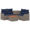 vidaXL &Sigma;&epsilon;&tau; &Kappa;&alpha;&nu;&alpha;&pi;έ 6 &tau;&mu;&chi;. &Gamma;&kappa;&rho;&iota; &kappa;&alpha;&iota; Navy Blue &Pi;&omicron;&lambda;&upsilon;-&rho;&alpha;&kappa;ί &kappa;&alpha;&iota; &Chi;ά&lambda;&upsilon;&beta;&alpha;&sigmaf;