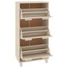 vidaXL Παπουτσοθήκη HAMAR Καφέ Μελί 59,5x35x117 εκ. Μασίφ Ξύλο Πεύκου