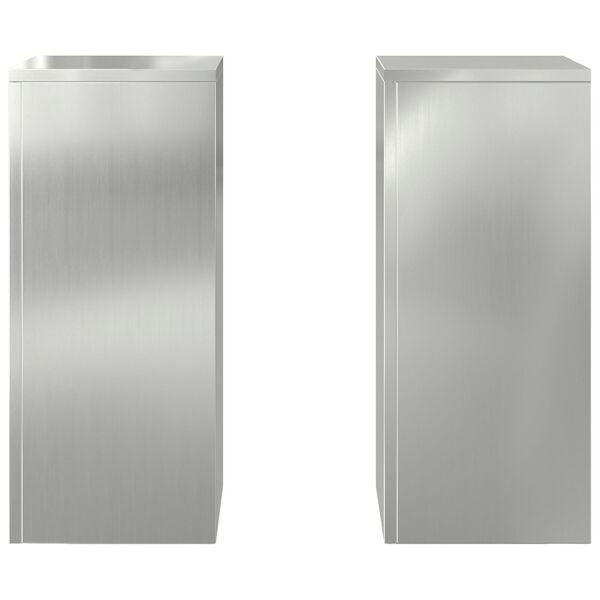 vidaXL Στήριξη φυτών 2 pcs Ασημί 24 x 24 x 55 εκ.