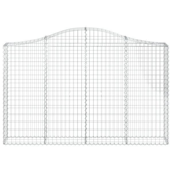 vidaXL Συρματοκιβώτια Τοξωτά 6 τεμ. 200x30x120/140 εκ. Γαλβαν. Ατσάλι