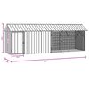 vidaXL Κλουβί Πουλιών Ανθρακί 422 x 103 x 142 εκ Γαλβανισμένος χάλυβας