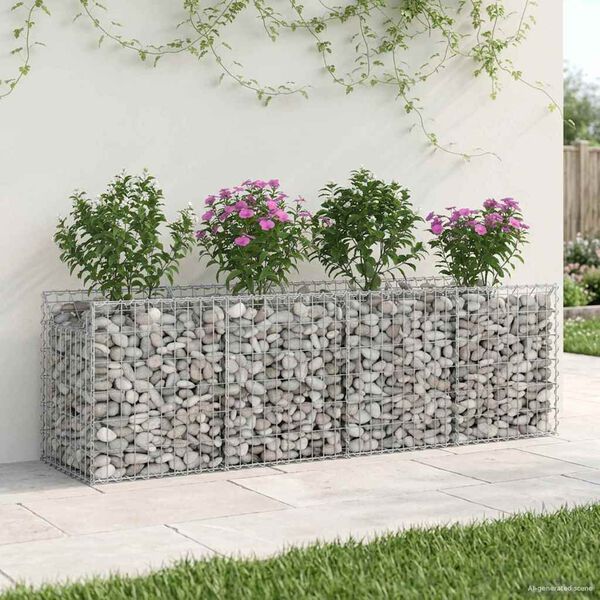 vidaXL &Alpha;&nu;&alpha;&sigma;&eta;&kappa;&omega;&mu;έ&nu;&omicron; &kappa;&rho;&epsilon;&beta;ά&tau;&iota; gabion &Alpha;&sigma;&eta;&mu;ί 200 x 50 x 60 cm