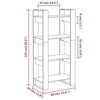 vidaXL Βιβλιοθήκη/Διαχωριστικό Χώρου 60x35x125 εκ. Μασίφ Ξύλο