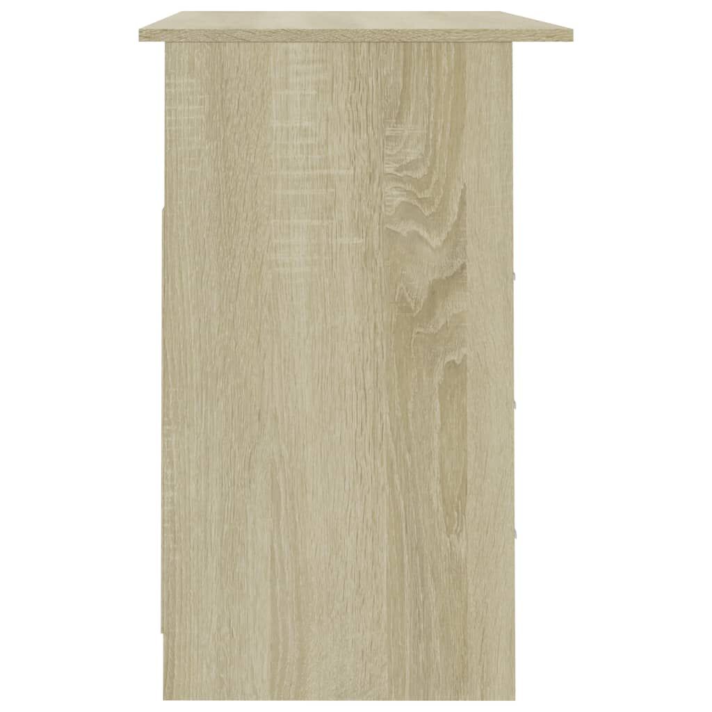 vidaXL Γραφείο με Συρτάρια Sonoma Δρυς 110x50x76 εκ. από Μοριοσανίδα