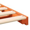 vidaXL Κρεβάτι δαπέδου Καφέ κεριού 140 x 210 cm Μασίφ ξύλο πεύκου