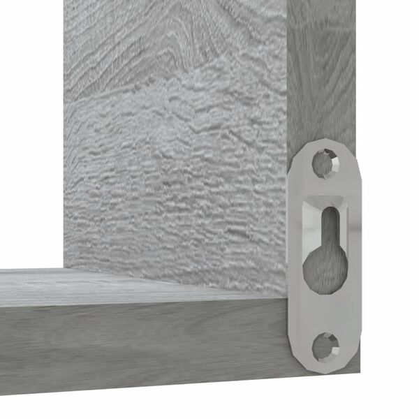 vidaXL Γωνιακές Ραφιέρες Τοίχου 2 τεμ Γκρι Sonoma 40x40x50εκ Επ. Ξύλο
