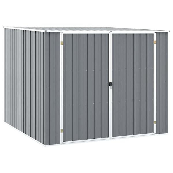 vidaXL Αποθήκη Κήπου Γκρι 195 x 198 x 159 εκ. από Γαλβανισμένο Ατσάλι