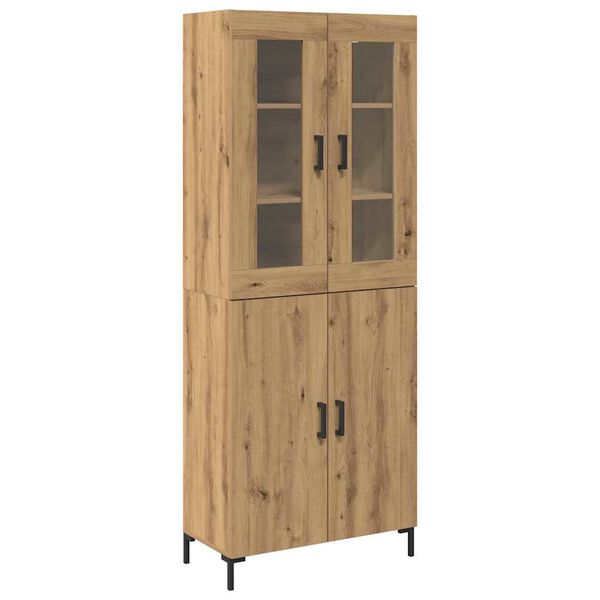 vidaXL Highboard Επιτοίχιο 2 pcs artisan δρυς 69,5 x 34 x 180 εκ.