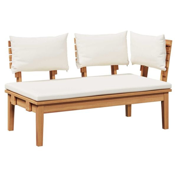 vidaXL Παγκάκι κήπου 2 pcs Καφέ Μασίφ ξύλο teak