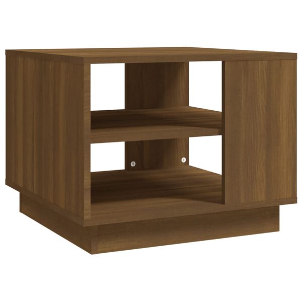 vidaXL Τραπεζάκι Σαλονιού Καφέ Δρυς 55 x 55 x 43 εκ. Μοριοσανίδα