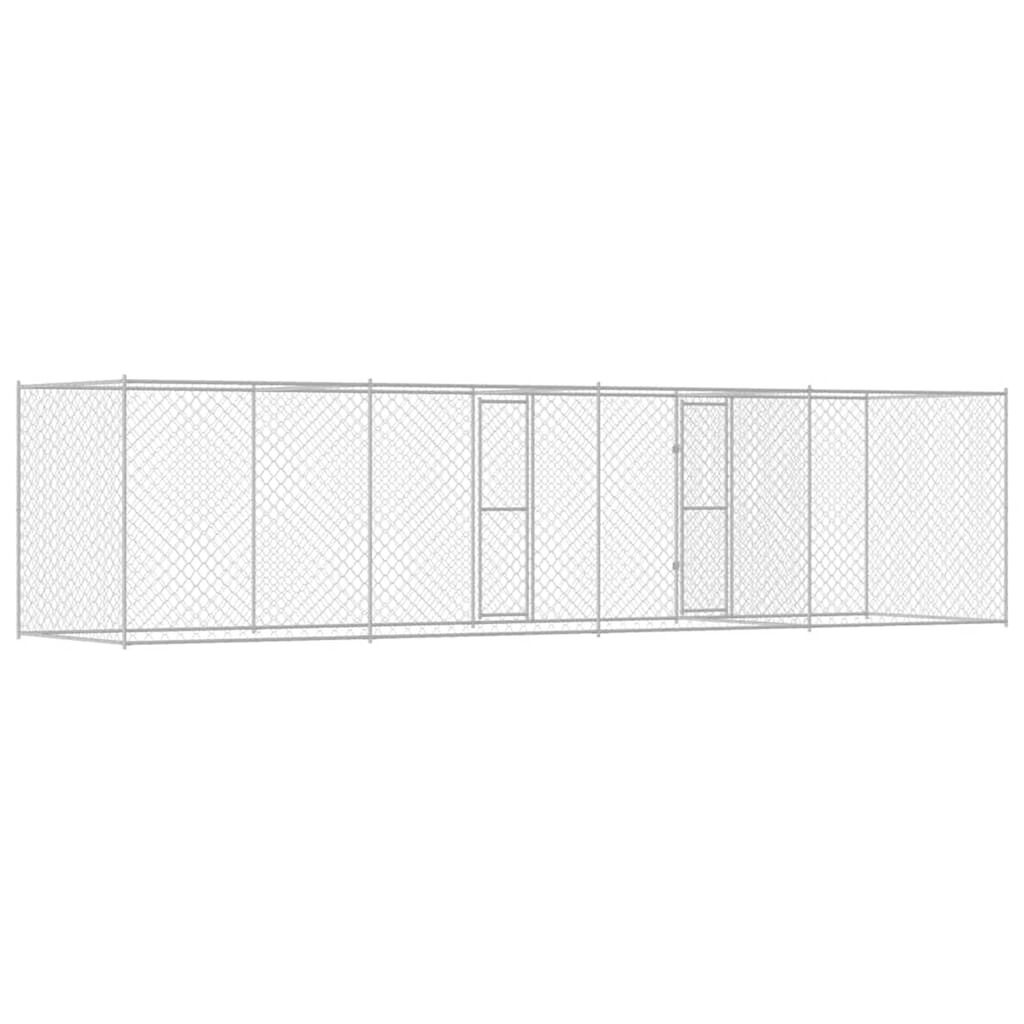 Κλουβί σκύλου Ασημί 600 x 200 x 200 εκ. Επικαλυμμένος Χάλυβας