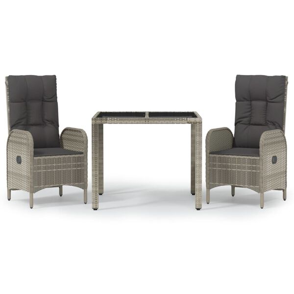 vidaXL &Sigma;&epsilon;&tau; &Tau;&rho;&alpha;&pi;&epsilon;&zeta;&alpha;&rho;ί&alpha;&sigmaf; &Kappa;ή&pi;&omicron;&upsilon; 3 &tau;&epsilon;&mu;. &Gamma;&kappa;&rho;&iota; &Sigma;&upsilon;&nu;&theta;. &Rho;&alpha;&tau;ά&nu; &mu;&epsilon; &Mu;&alpha;&xi;&iota;&lambda;ά&rho;&iota;&alpha;