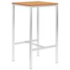 vidaXL &Tau;&rho;&alpha;&pi;έ&zeta;&iota; &Mu;&pi;&alpha;&rho; 60x60x105 &epsilon;&kappa;. &Mu;&alpha;&sigma;ί&phi; &Xi;ύ&lambda;&omicron; Teak / &Alpha;&nu;&omicron;&xi;&epsilon;ί&delta;&omega;&tau;&omicron; &Alpha;&tau;&sigma;ά&lambda;&iota;