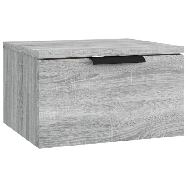 vidaXL Κομοδίνα Επιτοίχια 2 τεμ. Γκρι Sonoma 34x30x20 εκ.