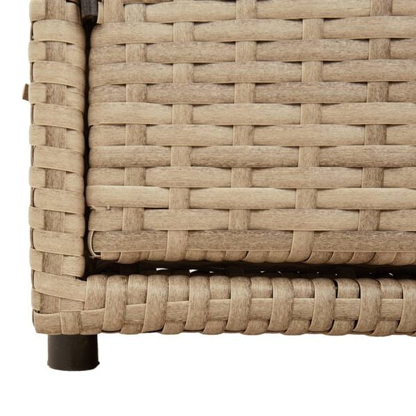 vidaXL Ντουλάπι Αποθήκευσης Κήπου Beige 110x55x60,5εκ. Συνθετικό Ρατάν