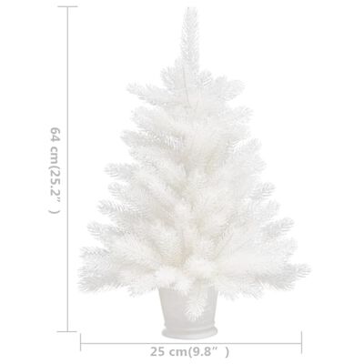 vidaXL Χριστουγεν. Δέντρο Προφωτισμένο Τεχνητό Λευκό 65εκ
