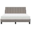 vidaXL Κρεβάτι με Στρώμα Hanko Taupe 140x190 εκ. Υφασμάτινο