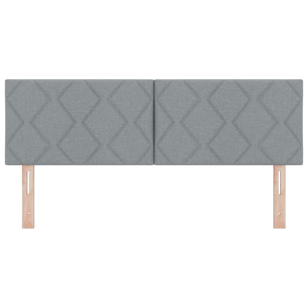 vidaXL Υφασμάτινο Κεφαλάρι Γεωμετρικό Ανοιχτό γκρι 144 cm ύφασμα