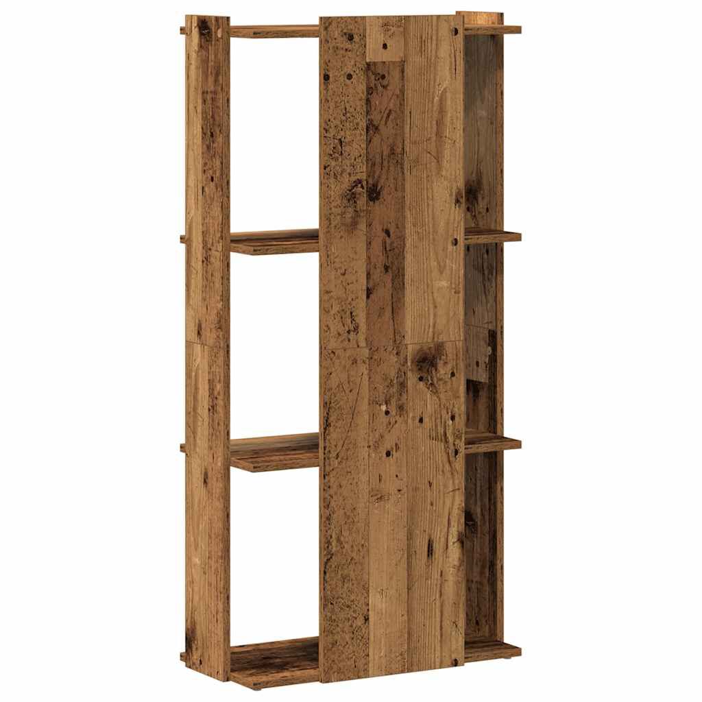 vidaXL Βιβλιοθήκη 3 επιπέδων Παλιό Ξύλο 60x30x120 cm Ξύλινη κατασκευή
