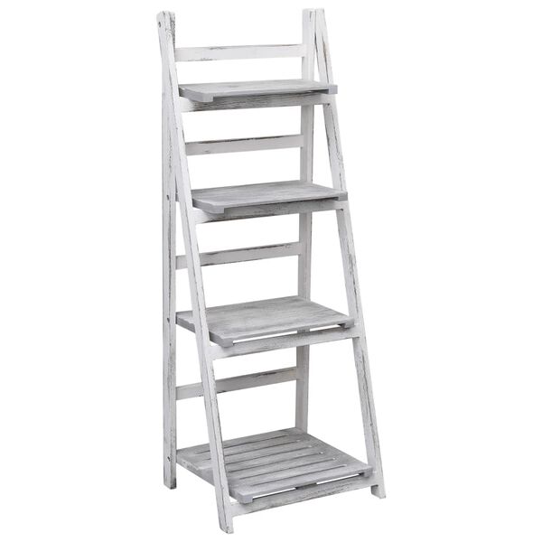 vidaXL Ραφιέρα Φυτών Τετραώροφη Γκρι 43 x 33 x 113 εκ. Ξύλινη