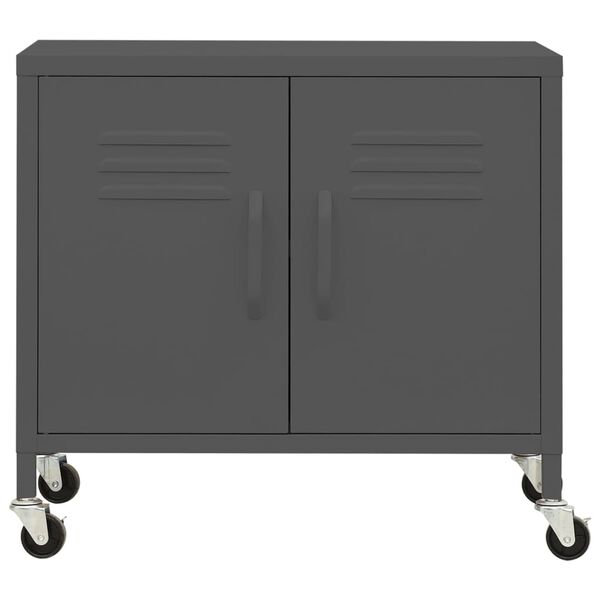 vidaXL Ντουλάπι Αποθήκευσης Ανθρακί 60 x 35 x 56 εκ. από Ατσάλι