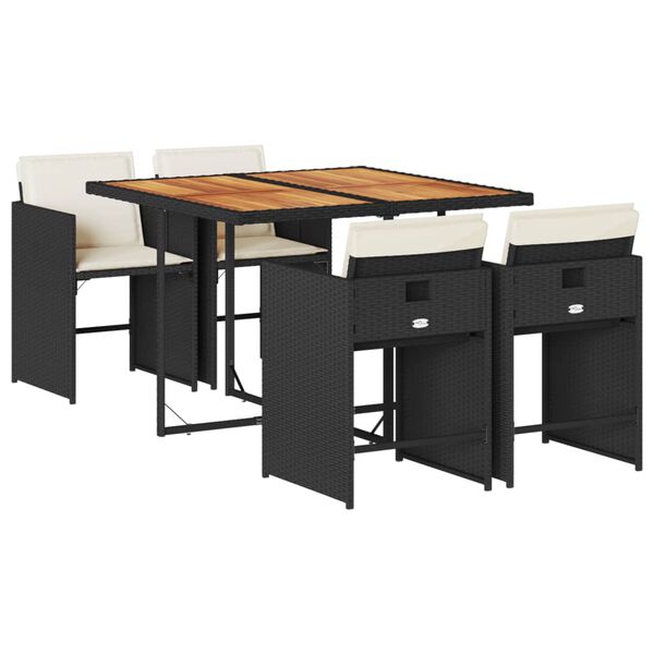 vidaXL &Sigma;&epsilon;&tau; &Tau;&rho;&alpha;&pi;&epsilon;&zeta;&alpha;&rho;ί&alpha;&sigmaf; &Kappa;ή&pi;&omicron;&upsilon; 5 &Tau;&epsilon;&mu;&alpha;&chi;ί&omega;&nu; &Mu;&alpha;ύ&rho;&omicron; &Sigma;&upsilon;&nu;&theta;. &Rho;&alpha;&tau;ά&nu; &mu;&epsilon; &Mu;&alpha;&xi;&iota;&lambda;ά&rho;&iota;&alpha;