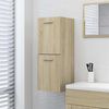 vidaXL Στήλη Μπάνιου Sonoma Δρυς 30 x 30 x 80 εκ. από Επεξ. Ξύλο