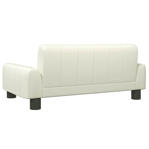 vidaXL Καναπές Παιδικός Κρεμ 70 x 45 x 30 εκ. από Συνθετικό Δέρμα